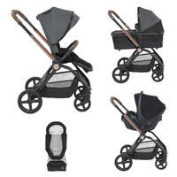 CHICCO Babakocsi kombinált 3 az 1-ben Mysa Black Satin