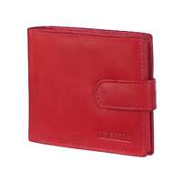LA SCALA Piros bőr pénztárca külső kapoccsal La Scala