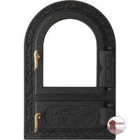 Kályhaház Üveges Öntvény – TÜ24-KA számú Kombinált kályha ajtó: Tűztérajtó és Hamuajtó Egyben