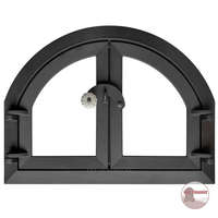 Kályhaház Öntvény, Üveges, Kétszárnyú – KA11 számú Kemence ajtó