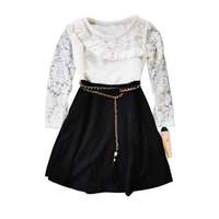 Italy Moda Fekete fehér alkalmi kislány ruha (152/158 Cm)