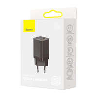 BASEUS Baseus Utazó Gyorstöltő - Super Si Pro mini - C+U, PD 3.0, QC 3.0 30W (Fekete)