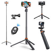  K&F Concept Okostelefon Akciókamera Kamera Monopod Selfie Tripod -158cm Bluetooth Állvány (MS04)