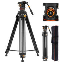 K&F Concept K&F Concept Tripod/ Kamera Állvány + Videó Fluid Fej - VA3+BV20 (191cm)