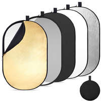 K&F Concept K&F Concept 5 in 1 Derítőlap, Fotós reflektor, derítő háttér (Ovális) - 60x90cm