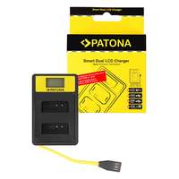 PATONA PATONA Canon LP-E12 Dupla Töltő - LPE12 Akkumulátor LCD Utazó Töltő (Charger)