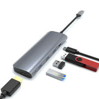 ROCKETEK 5 in 1 USB-C 3.0 HUB dokkoló adapter - 3x USB 3.0, Type-C USB, 4K HDMI, 65W HUB Dokkoló Állomás