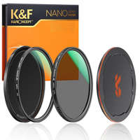 K&F Concept K&F Concept 62mm 3in1 Filter Kit: MCUV +CPL Polár-Szűrő -Nano-X Objektív Filter Set Fém Lencse-sapkával