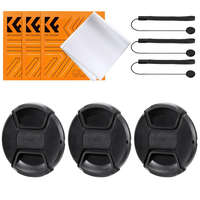 K&F Concept K&F Concept 55mm Lencse-sapka készlet rögzítő-pánttal (3db) -Univerzális Lans Cap Kit