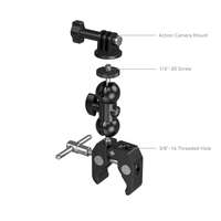SMALLRIG SmallRig Mobil& Kamera & Akciókamera Szuper-bilincs Rögzítő - 1/4" Többfunkciós Super Clamp Mini-Gömbfejjel [4373]