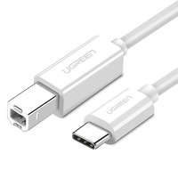 UGREEN UGREEN US241 USB-C B 2.0 nyomtatókábel, 1,5m (fehér)