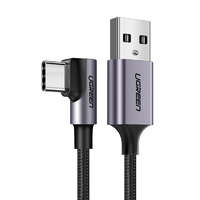 UGREEN UGREEN USB-C Kábel, 3A, Quick Charge 3.0, 1m (Fekete)