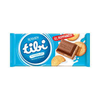 Tibi Tibi táblás tejcsokoládé tejkrémmel és keksszel - 100g
