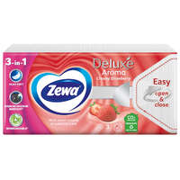 Zewa Zewa Deluxe Strawberry (eper) 3 rétegű papírzsebkendő - 90 db