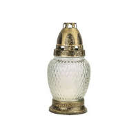 Üvegmécses műanyag fedéllel, kristályos ívelt - 165mm (LA351)