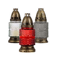 Üvegmécses műanyag fedéllel, kristályos henger alakú - 165 mm (LA 353)