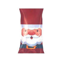 Mikulás retro zacskó mikulás fej mintával 200*350*0,02.MM - 100db/cs