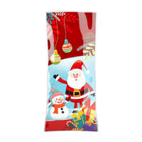 Mikulás zacskó hóember és mikulás mintával 150*350*0,02.MM -100db/cs