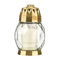 Üvegmécses műanyag fedéllel, gyémánt mintás gömb - 180mm (LABO800)