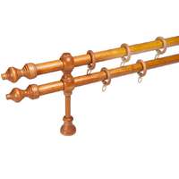 28 mm Ø Dupla cseresznye fa karnis szett (120 cm)