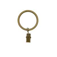 Fém karika csipesszel 16/19 mm Ø rúdkarnishoz 10 db/cs (Fekete)