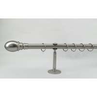 25 mm Ø Wels függönykarnis szett, 1 soros, nikkel-matt, nyitott tartóval BORDÁS CSŐ (160 cm)