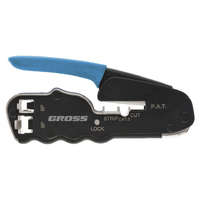 GROSS GROSS CAT5 krimpelő fogó RJ45, 8P- RJ11/12, 6P telefon- és számítógépterminálokhoz Professional