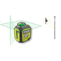 Ryobi Ryobi 360°zöld vonal lézer teleszkópos állvánnyal, önbeálló RB360GLL-K