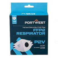 PortWest PortWest FFP2 szelepes Dolomit összehajtható lapos maszk