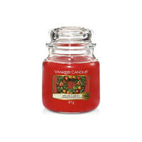 Yankee Candle Red Apple Wreath, Yankee Candle illatgyertya, közepes üveg (alma, fahéj, dió)