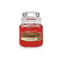 Yankee Candle Red Apple Wreath, Yankee Candle illatgyertya, kicsi üveg (alma, fahéj, dió)