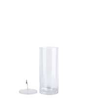 Esschert Design Henger alakú üveg váza, vízbe merülő virágoknak, 30 cm