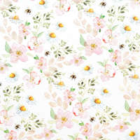 Kert és Otthonbolt Tavaszi virágos, méhecske mintás 3 rétegű szalvéta, 16,5 x 16,5 cm