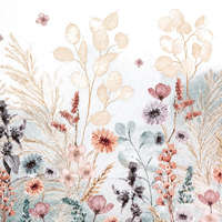Kert és Otthonbolt Mezei virágos 3 rétegű szalvéta, púder színekből, 16,5 x 16,5 cm