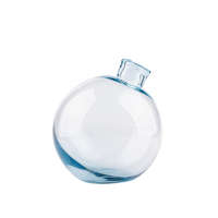 Kert és Otthonbolt Üveg gömb váza, dekorációs kiegészítő, 1 literes, kék