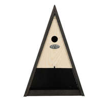 Esschert Design Háromszög alakú kettő az egyben madárház és maderetető, fekete