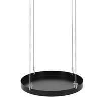 Esschert Design Függő dekoratív fém tálca, fekete, 24 cm átmérőjű