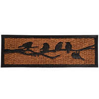 Esschert Design Kókuszrost és gumi lábtörlő, madár mintás, 75 x 25 cm