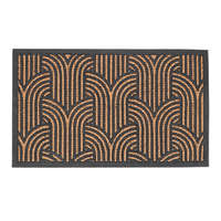 Esschert Design Art deco mintás gumi és kókuszrost lábtörlő, 75 x 45 cm