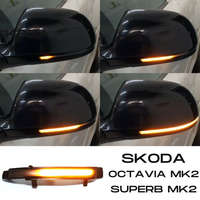 LEDtech Skoda Octavia MK2 2 II 1Z3 1Z5 Superb 3T4 3T5 dinamikus LED - LEDES Tükör Index futófényes tükörindex 3T0949101 3T0949102✔️