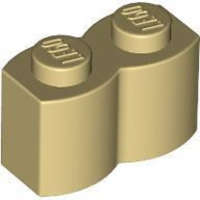 LEGO® Homokszín LEGO Módosított kocka 1 x 2 fatörzs mintázattal