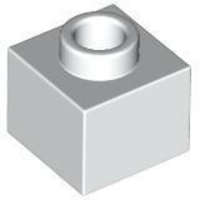 LEGO® Fehér LEGO Módosított kocka 1 x 1 x 2/3 nyitott bütyökkel