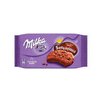 Milka Milka Cookies Sensations középen puha kakaós keksz tejcsoki darabok-156g