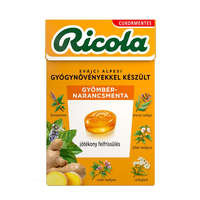 Ricola Ricola gyömbér- narancsmenta ízű cukorka - 40 g