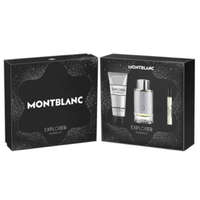 Mont Blanc Mont Blanc Explorer Platinum Ajándékszett, Eau de Parfum 100 ml + Eau de Parfum 7,5 ml + Tusfürdő 100 ml, férfi