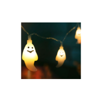 Globiz Halloween-i LED-es fényfüzér - szellem - 10 LED - 2 x AA - 1,35 m