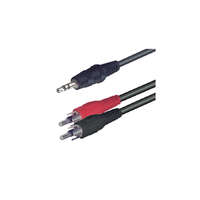 USE BLISZTER Audió kábel, 3,5 mm sztereó dugó-2 RCA dugó 1,5 m