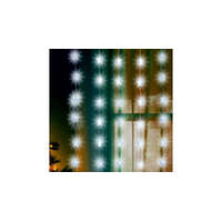 Somogyi Elektronic Home KAF 48L LED-es csillag fényfüggöny, 1,5x1 m / 48 db hidegfehér LED csillag figurákban, átlátszó vezeték, hálózati adapter, beltéri kivitel