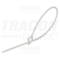 Tracon Gyöngyös nyitható kábelkötegelő, natúr 200×1,8mm, D=5-59mm, PA6.6