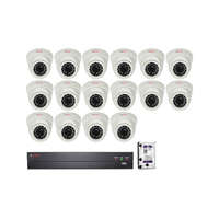 16 dome kamerás HDCVI CP PLUS rendszer